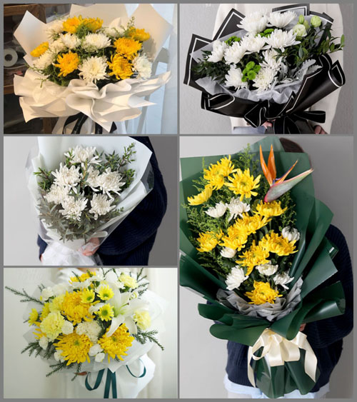 河南南阳卧龙区车站街道前进村白事花束代送